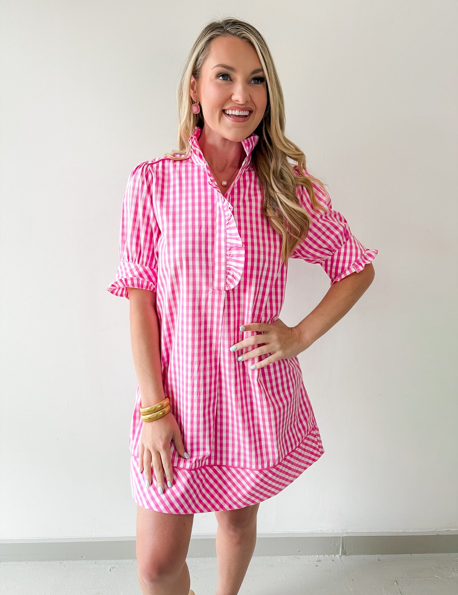 Contrast Piping Mini Dress
