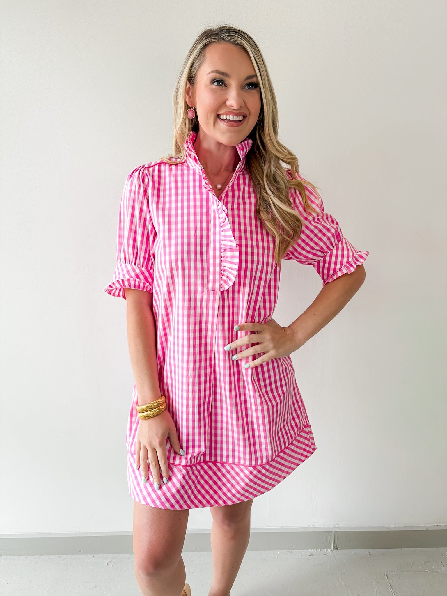 Contrast Piping Mini Dress