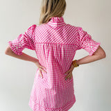 Contrast Piping Mini Dress