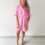 Contrast Piping Mini Dress