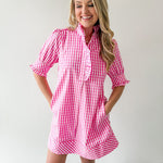 Contrast Piping Mini Dress
