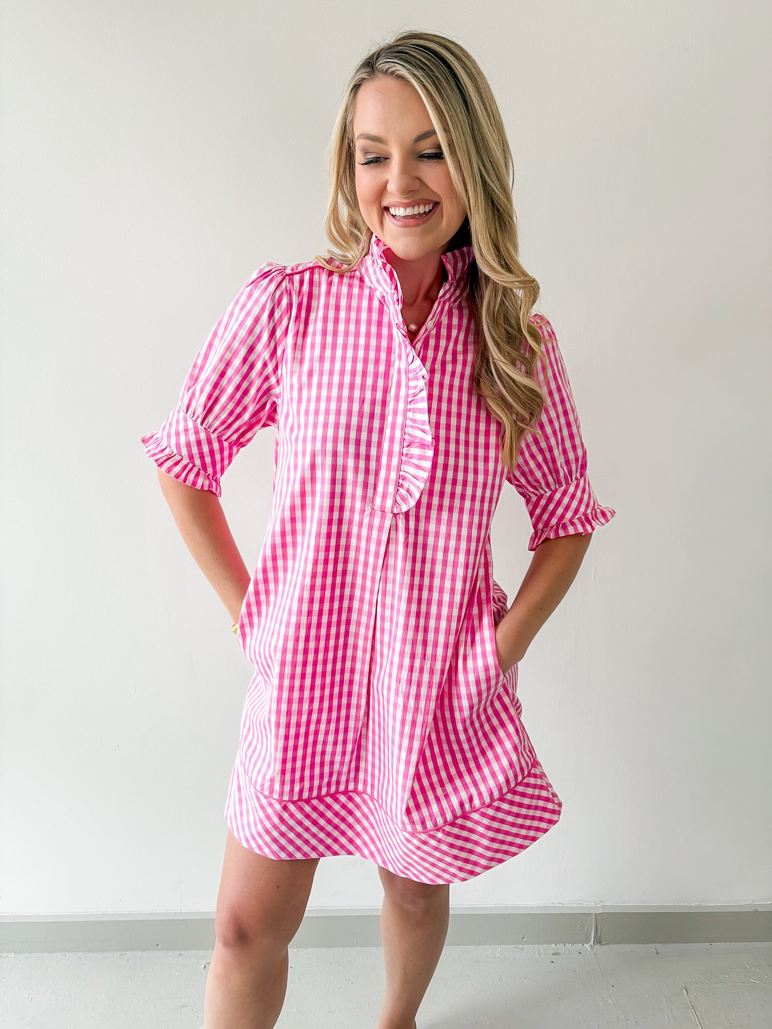 Contrast Piping Mini Dress