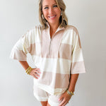 Contrast Stripe Top & Short Set