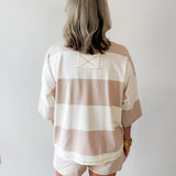 Contrast Stripe Top & Short Set