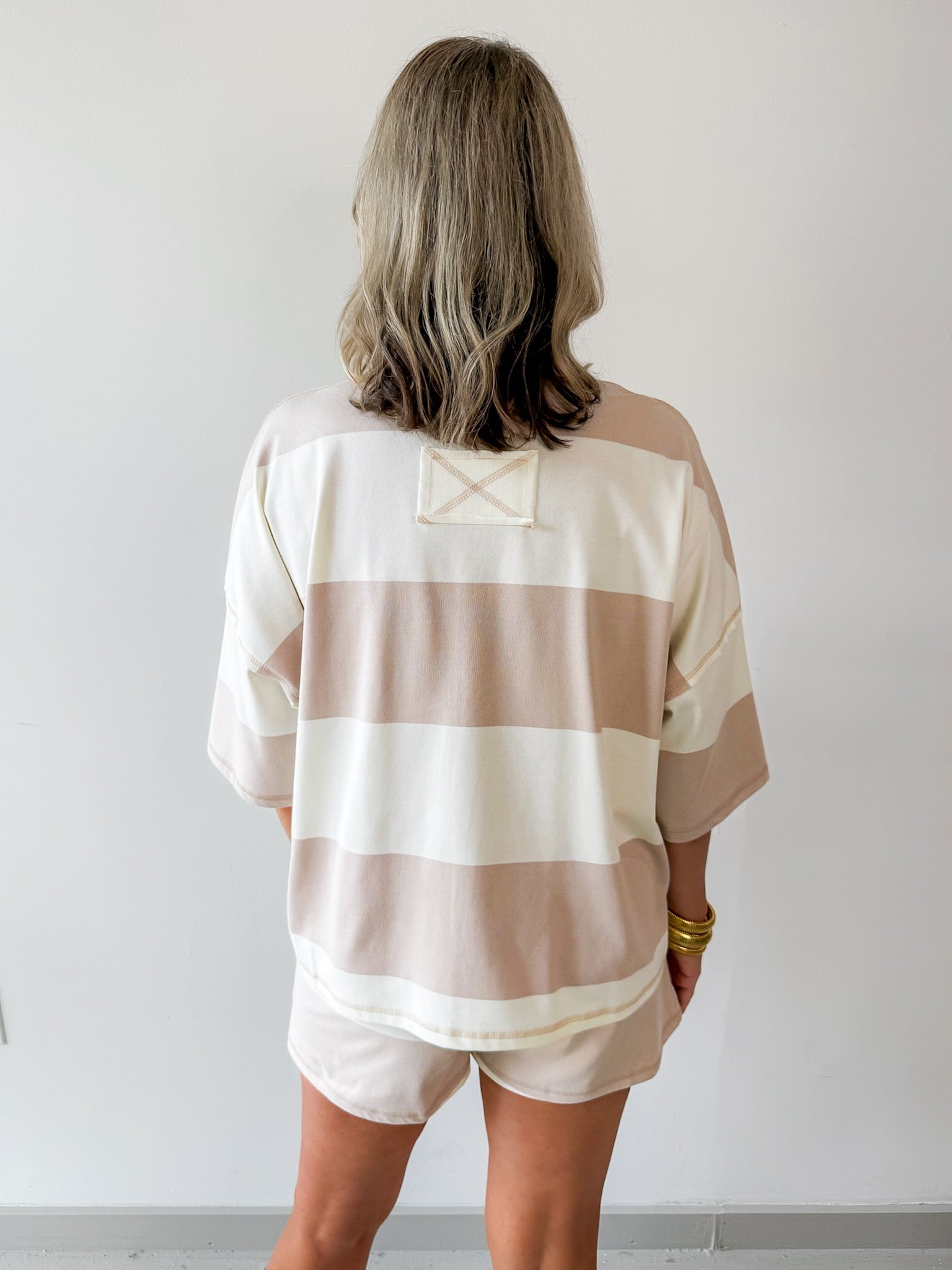 Contrast Stripe Top & Short Set