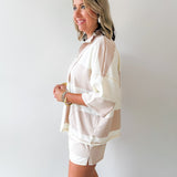 Contrast Stripe Top & Short Set