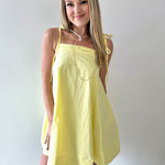 Contrast Top Stitch Mini Dress