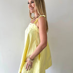 Contrast Top Stitch Mini Dress