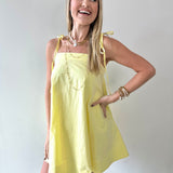 Contrast Top Stitch Mini Dress