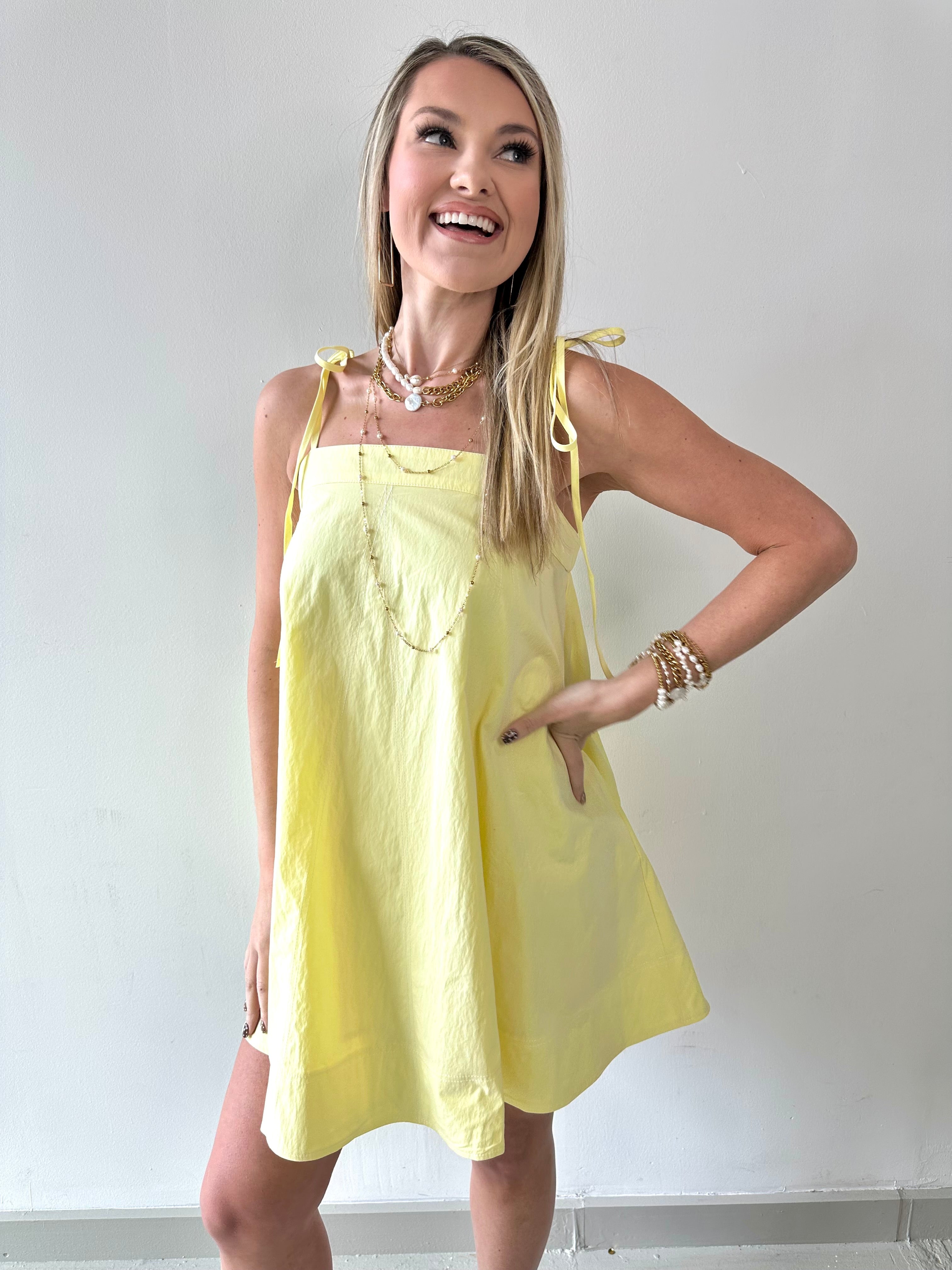 Contrast Top Stitch Mini Dress