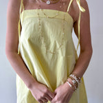 Contrast Top Stitch Mini Dress