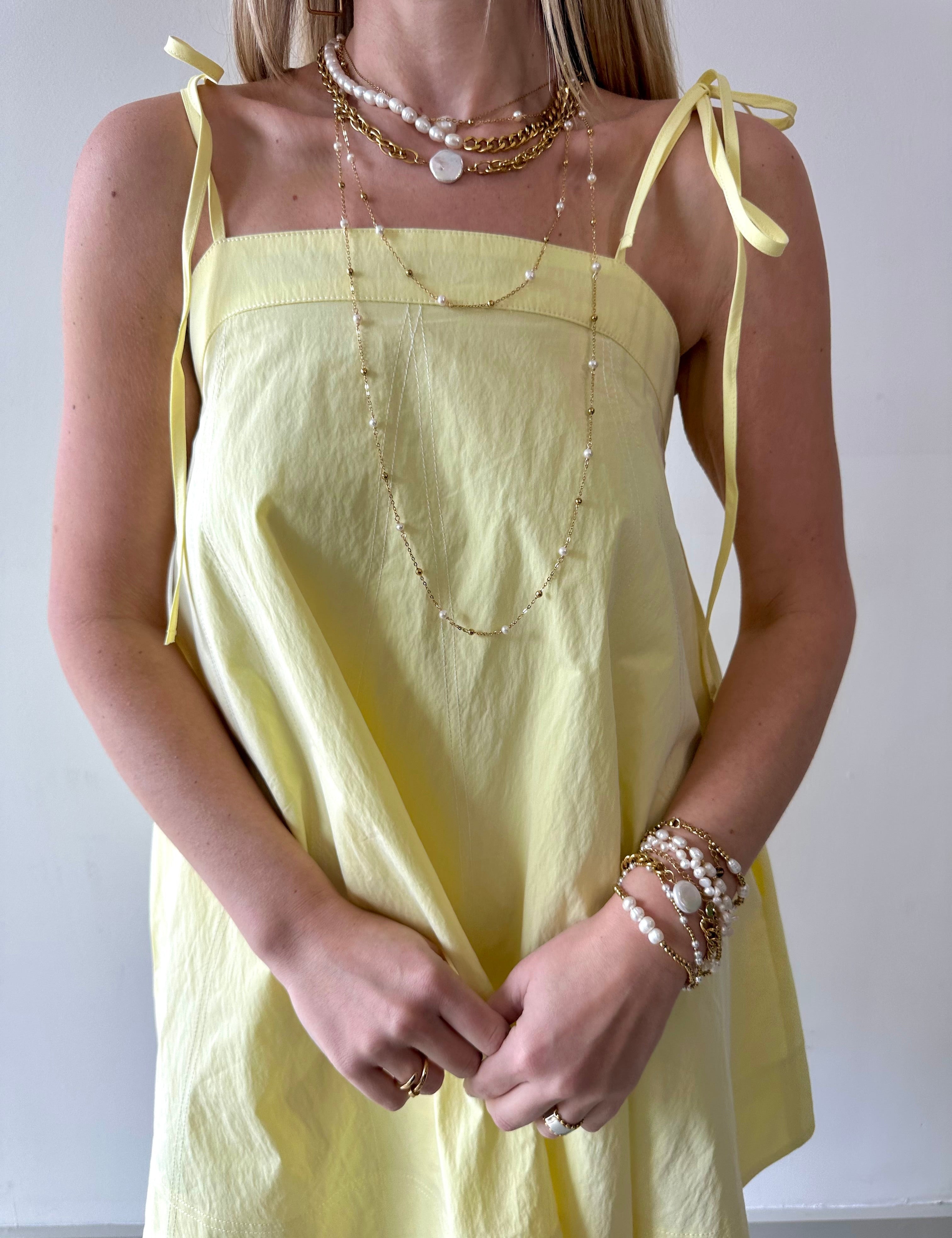 Contrast Top Stitch Mini Dress