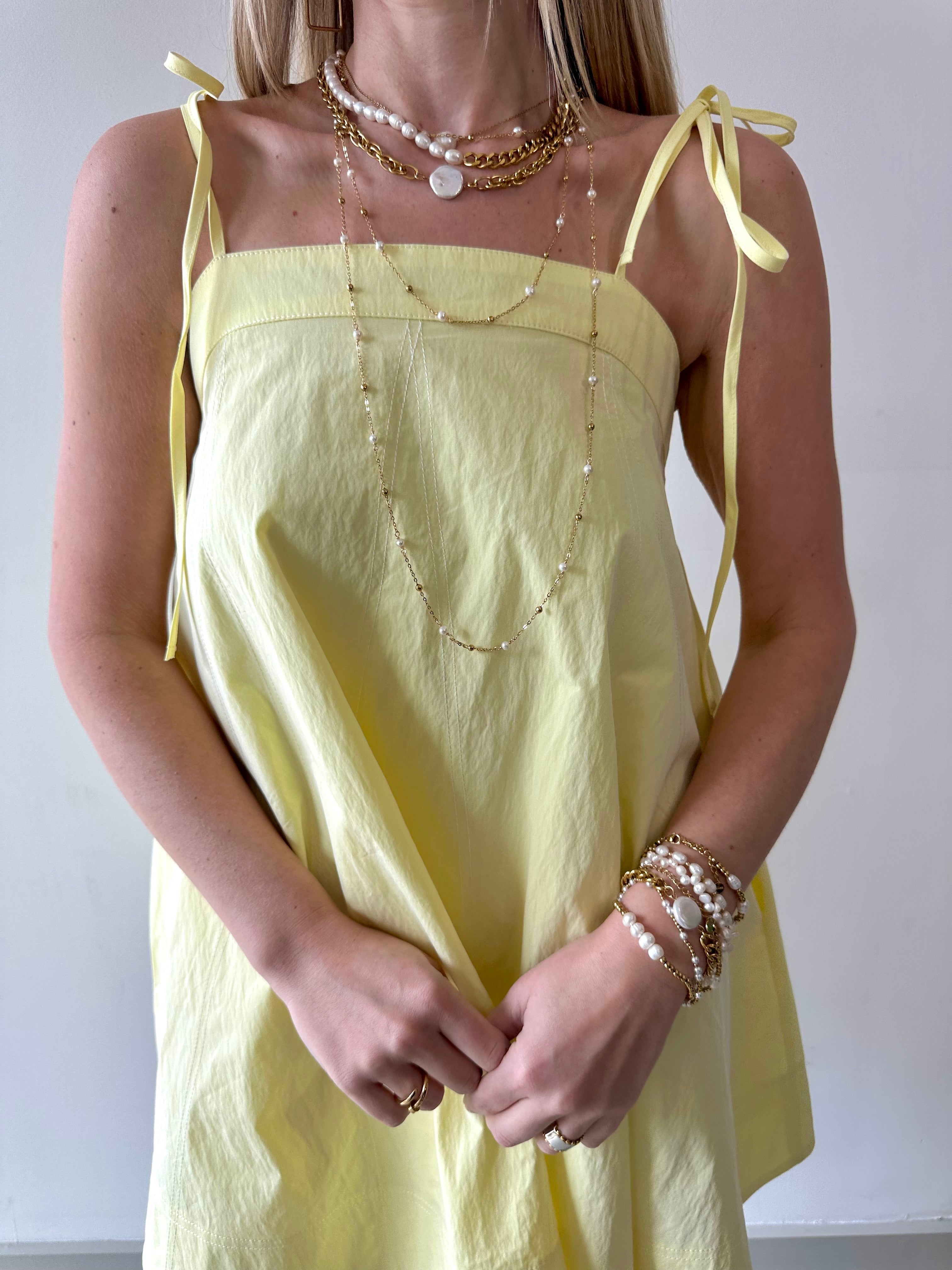 Contrast Top Stitch Mini Dress