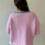 Contrast Trim Wide Boat Neck Sweater