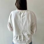 Contrast Woven Lace Trim Sweater