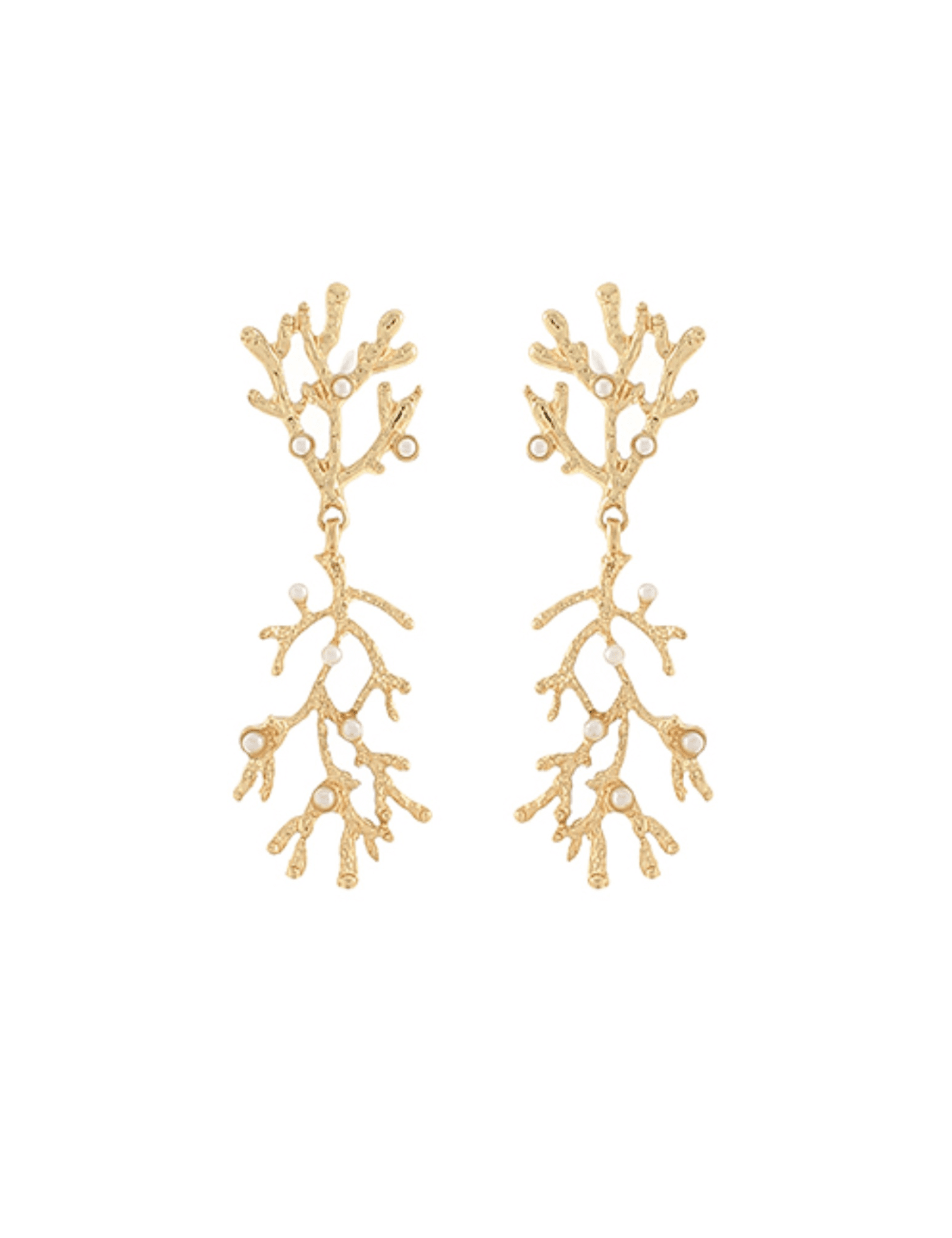 Coral Pearl Earrings
