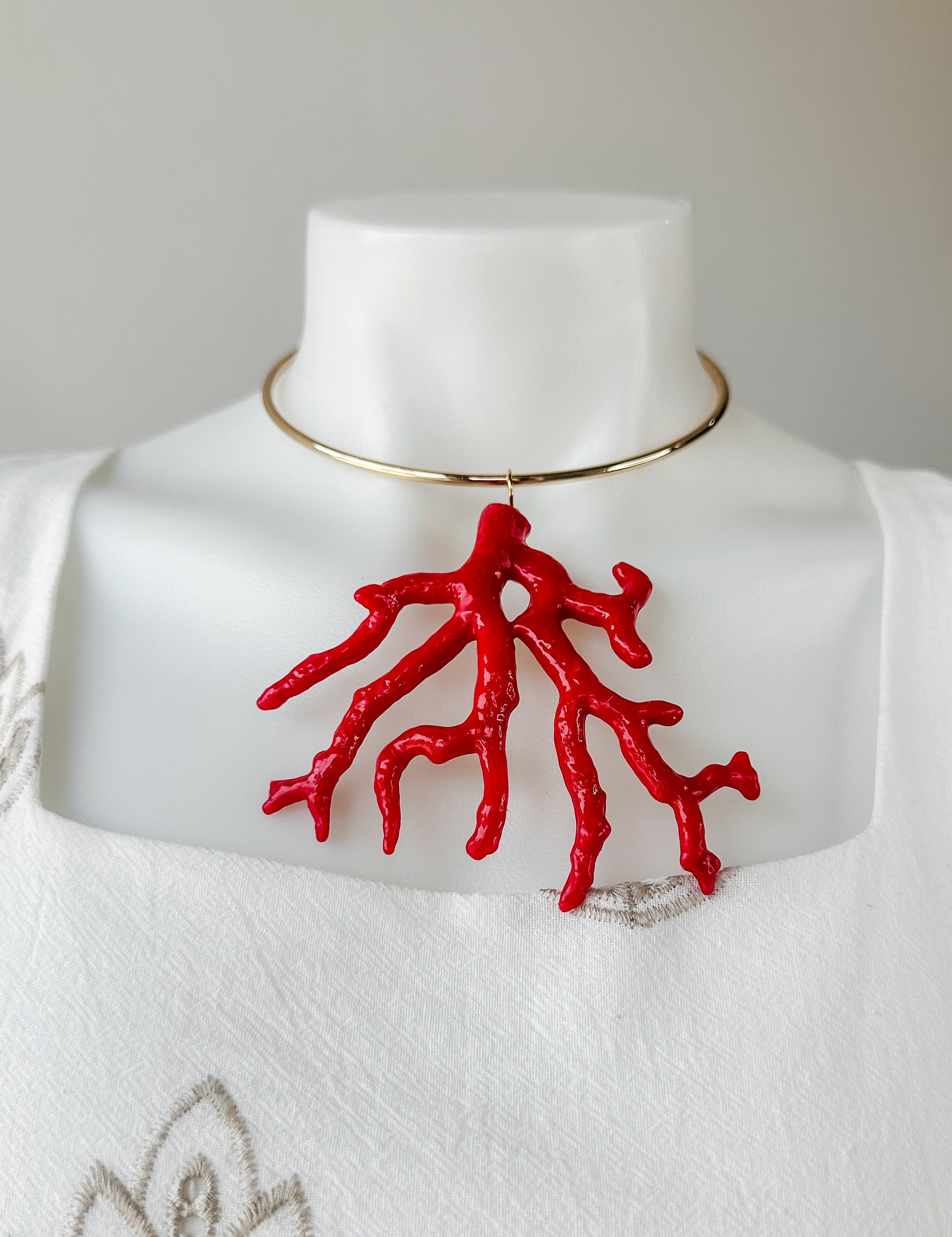 Coral Statement Choker