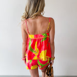 Coral Strap Top & Short Set