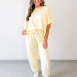 Cotton Poly Oversized Top & Barrel Pant Set
