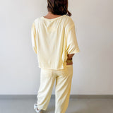Cotton Poly Oversized Top & Barrel Pant Set