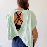 Cotton Slub Open Back Top