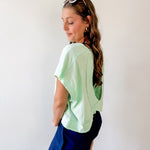 Cotton Slub Open Back Top