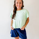 Cotton Slub Open Back Top