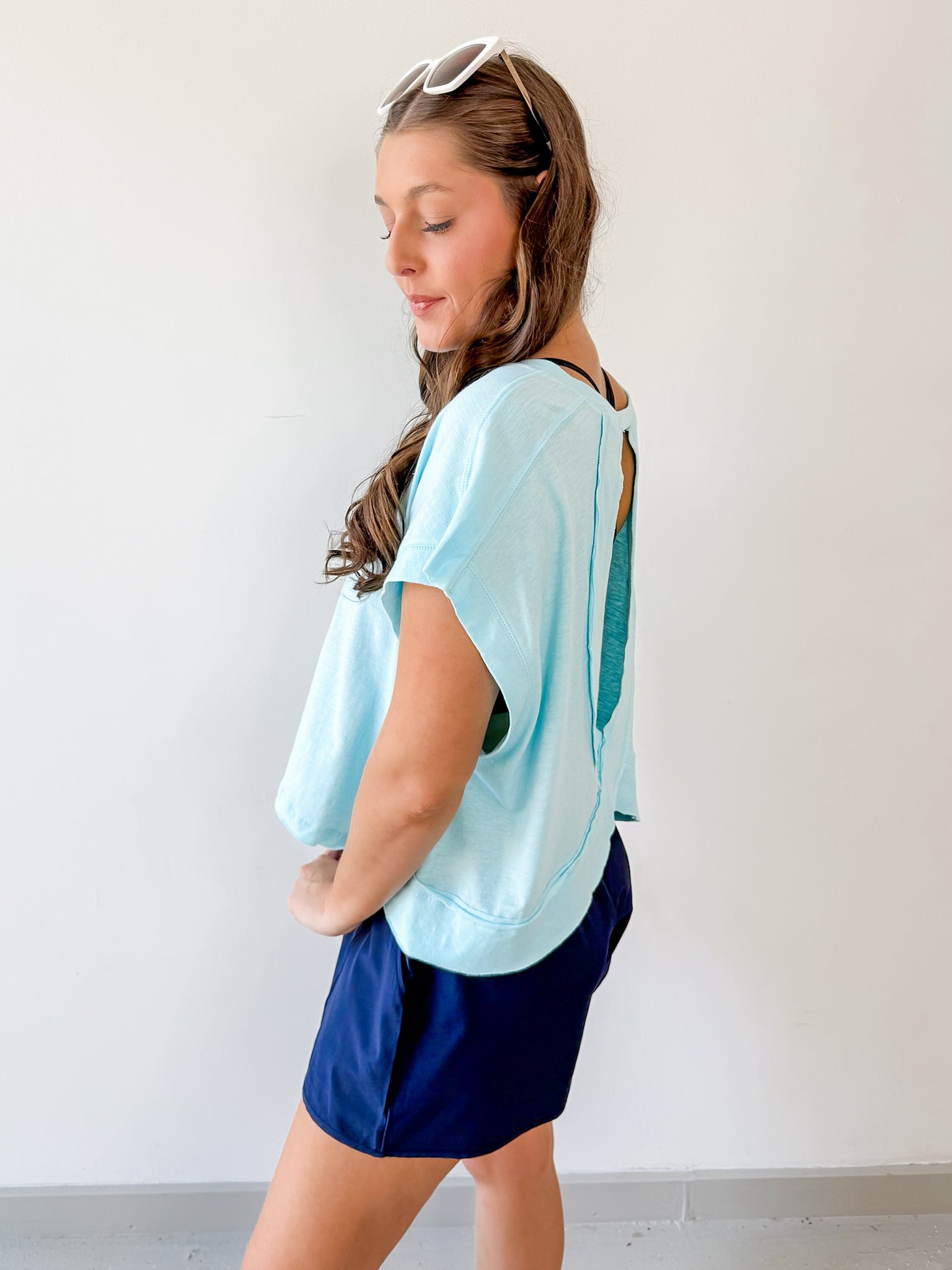 Cotton Slub Open Back Top