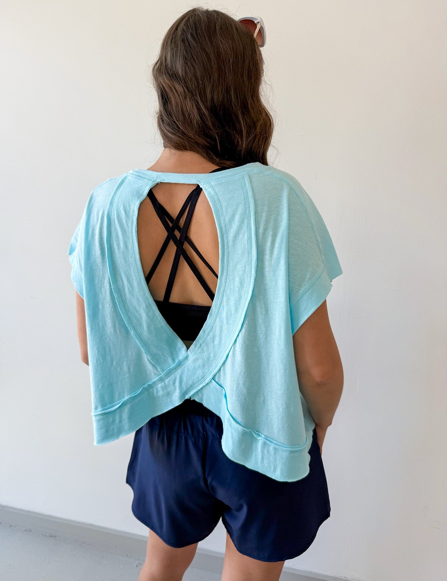 Cotton Slub Open Back Top