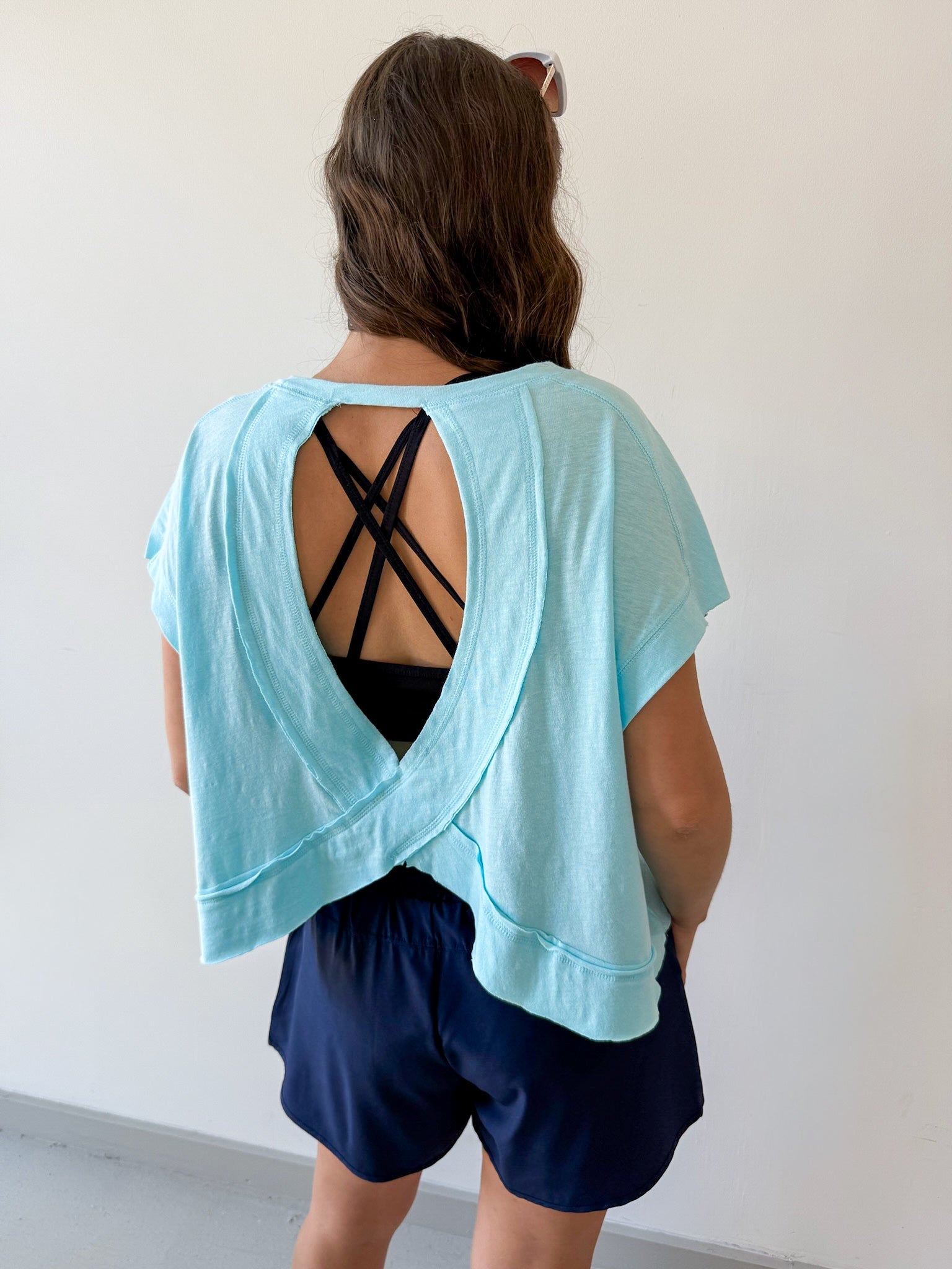 Cotton Slub Open Back Top