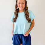 Cotton Slub Open Back Top