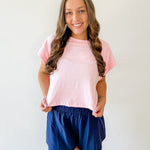 Cotton Slub Open Back Top