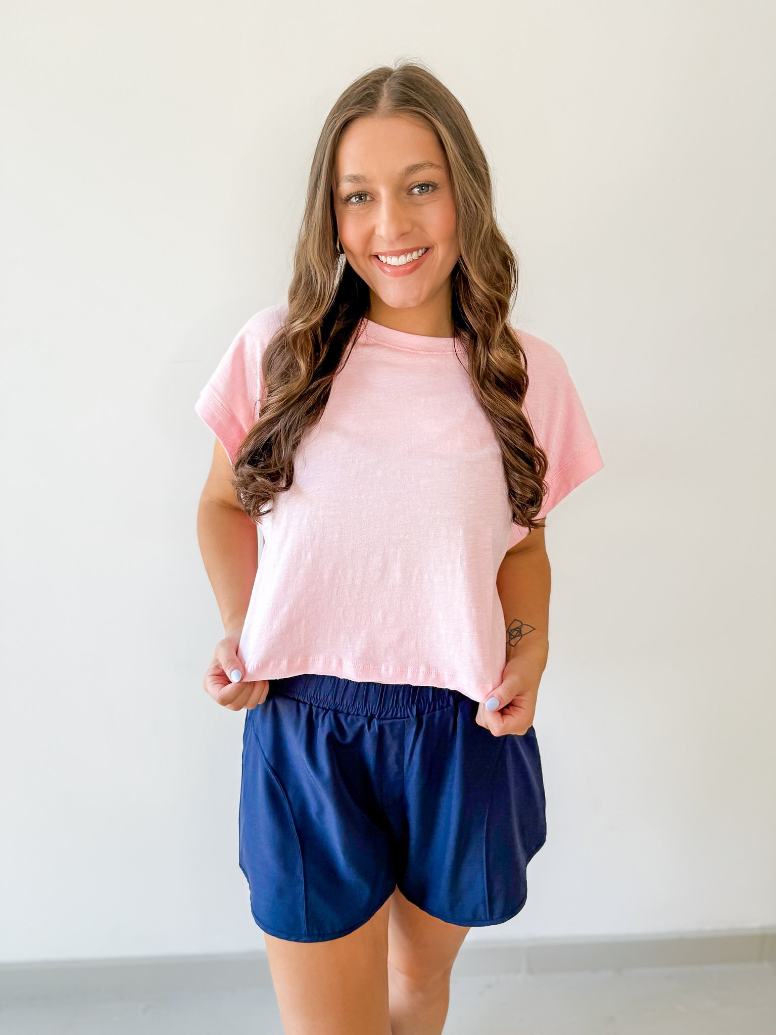 Cotton Slub Open Back Top
