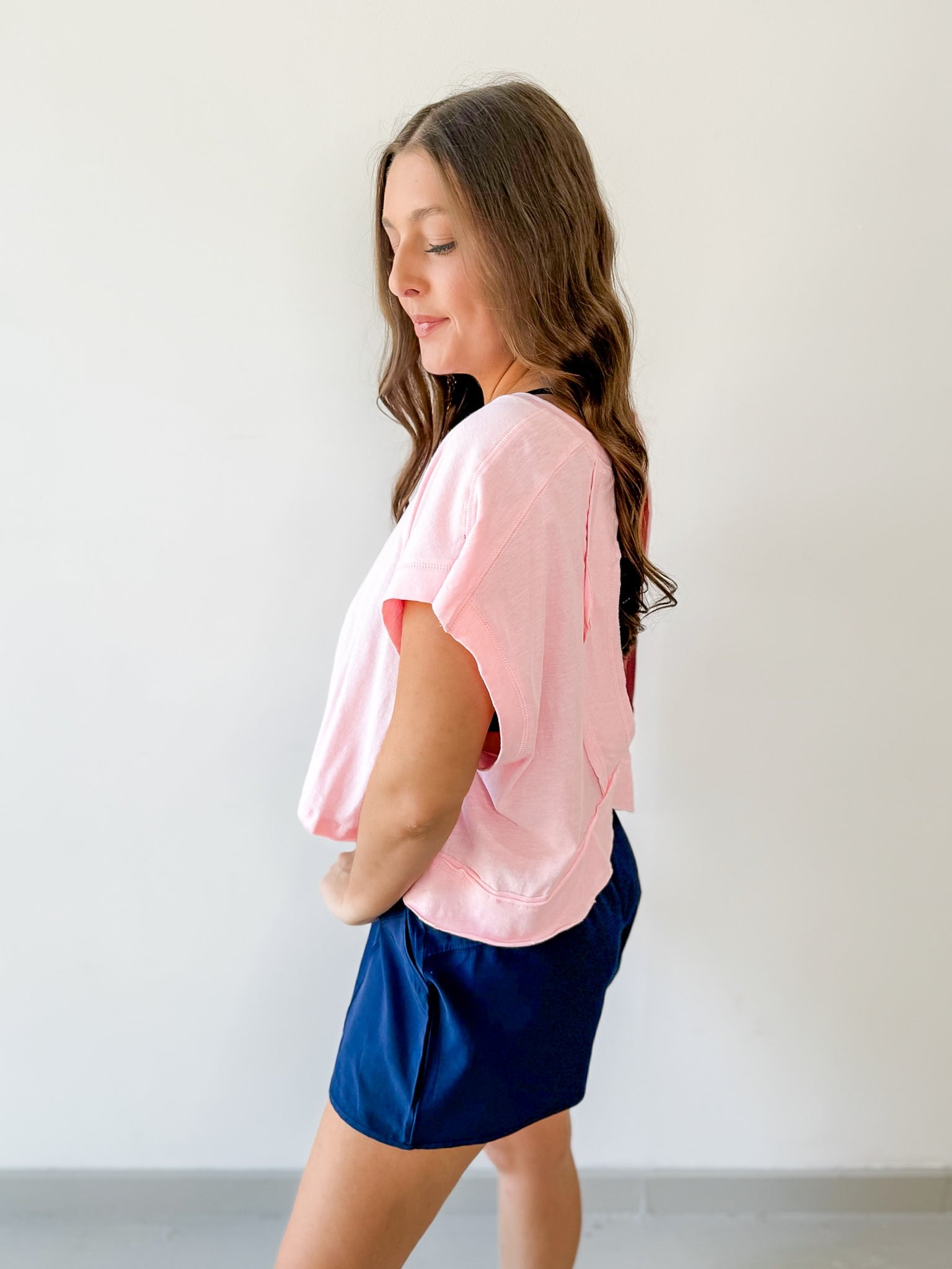 Cotton Slub Open Back Top