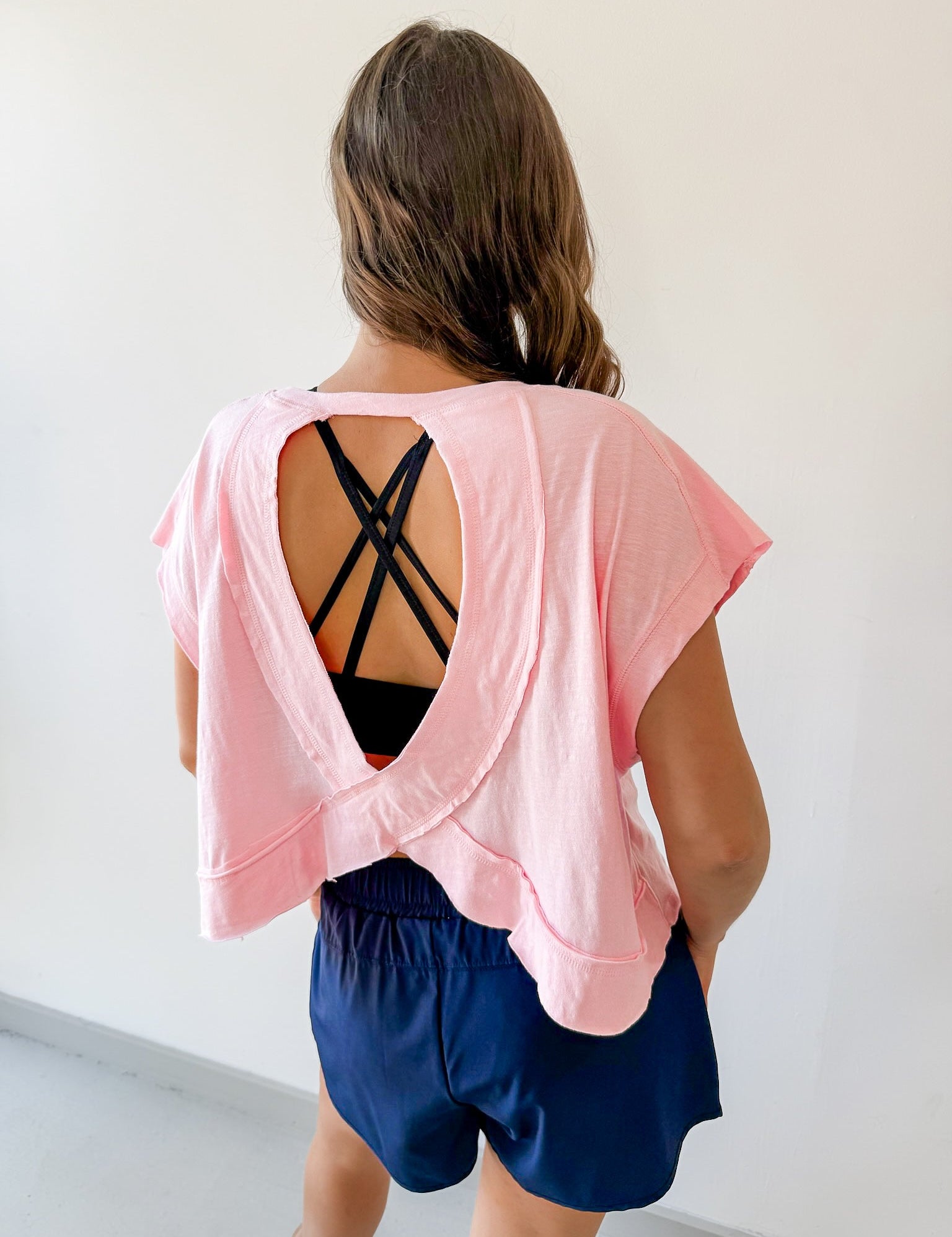 Cotton Slub Open Back Top