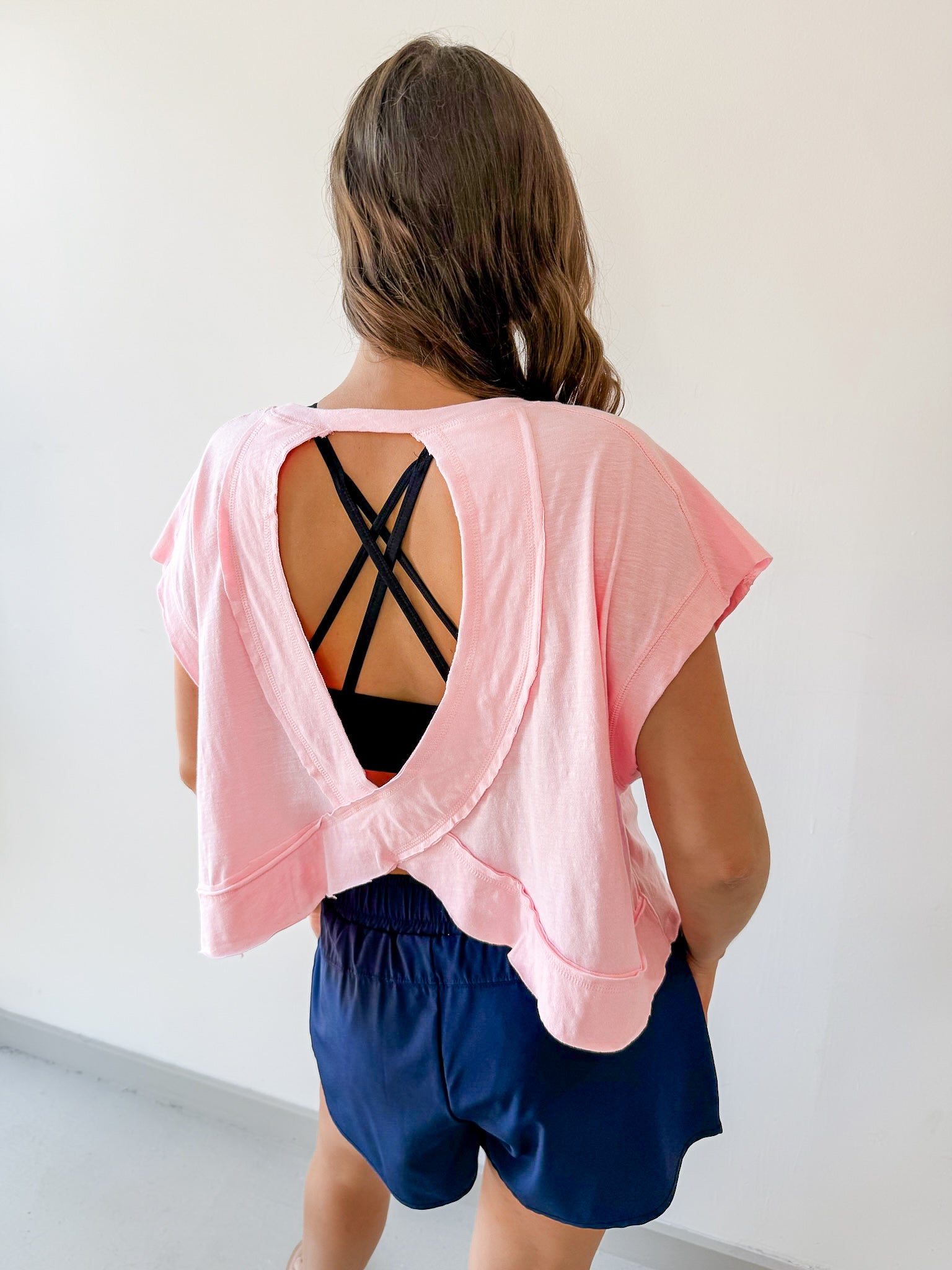 Cotton Slub Open Back Top