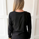 Cotton Slub Pocket Tee -Black