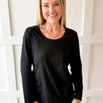 Cotton Slub Pocket Tee -Black