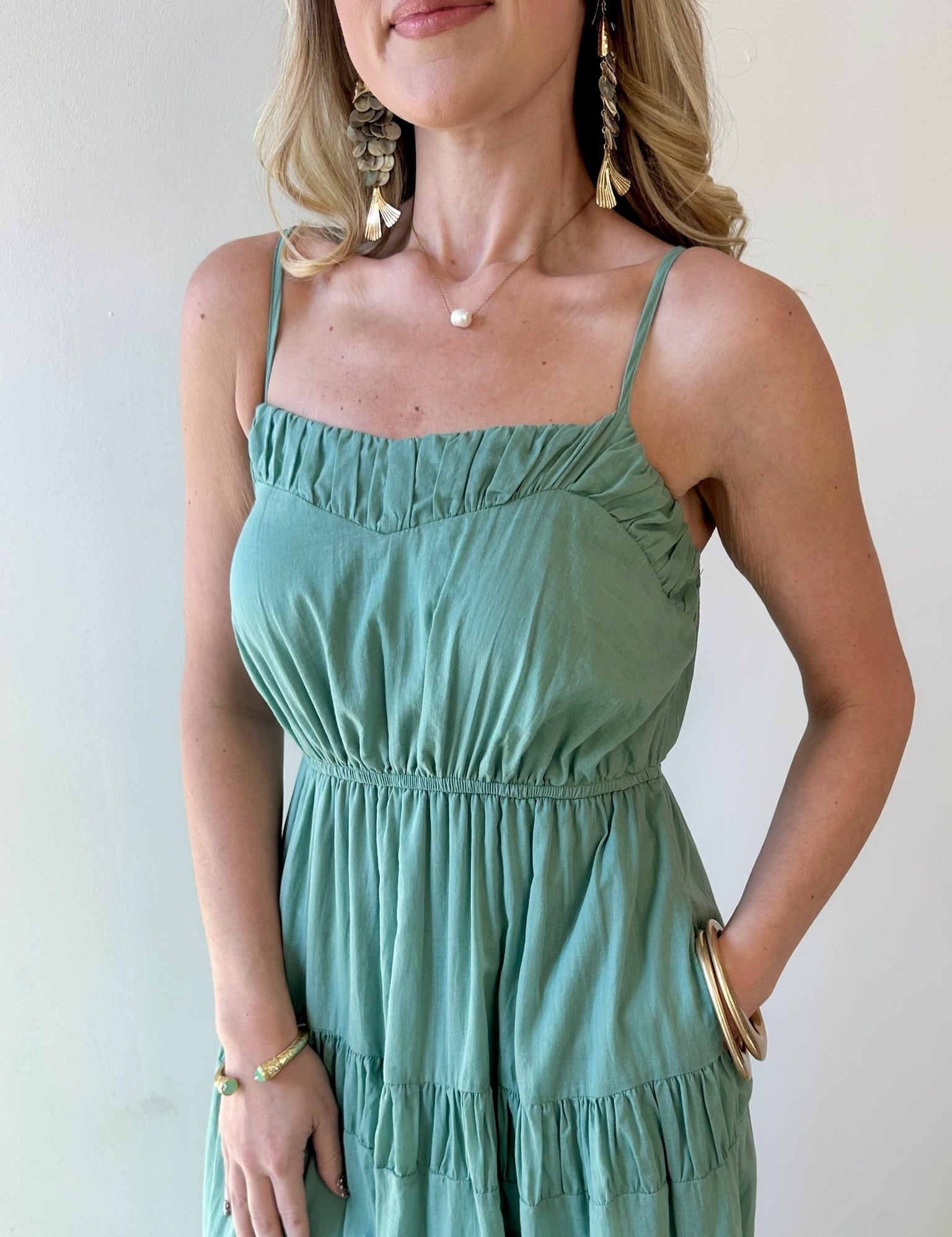 Cotton Voile Flowy Maxi Dress