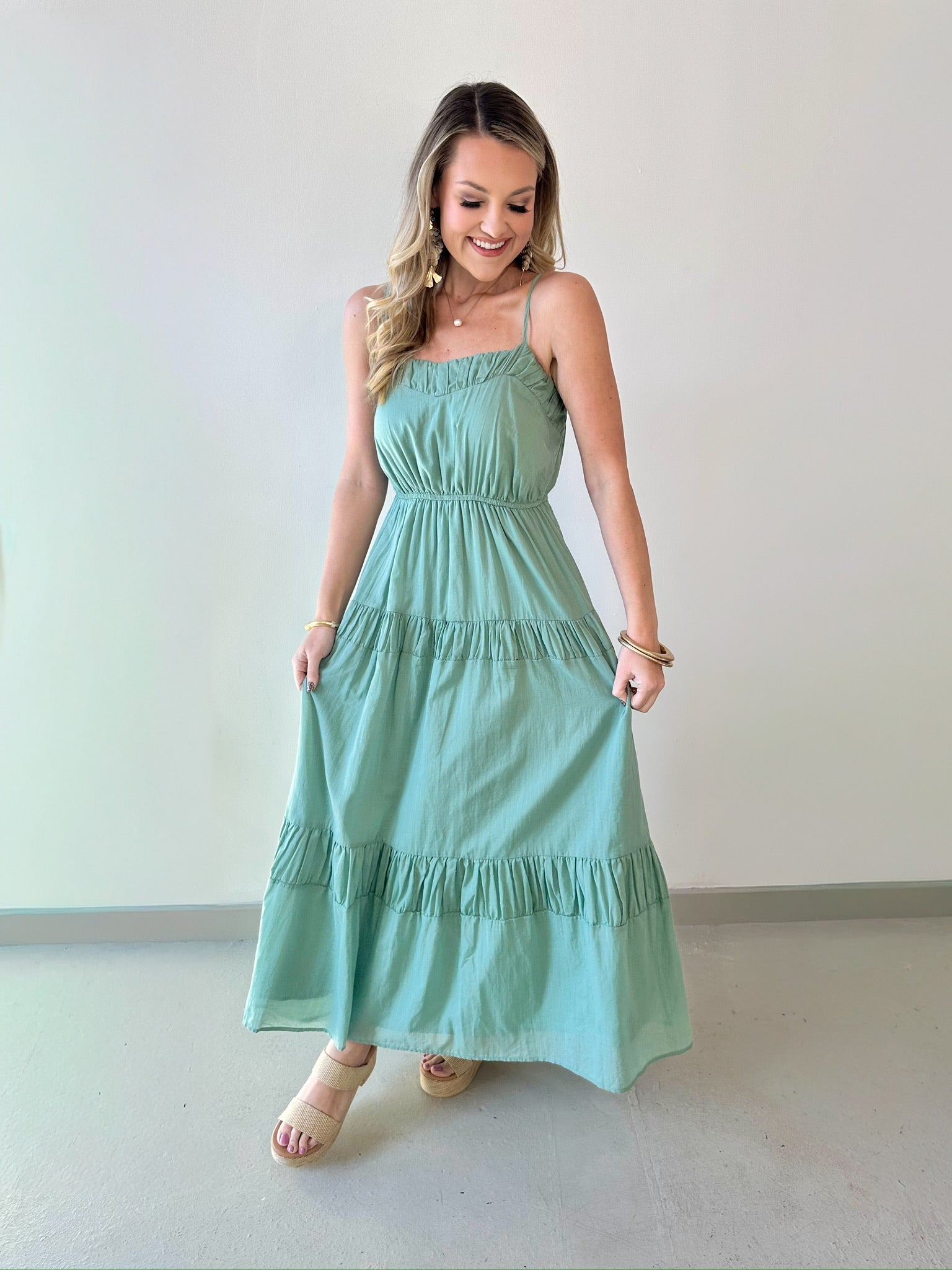 Cotton Voile Flowy Maxi Dress