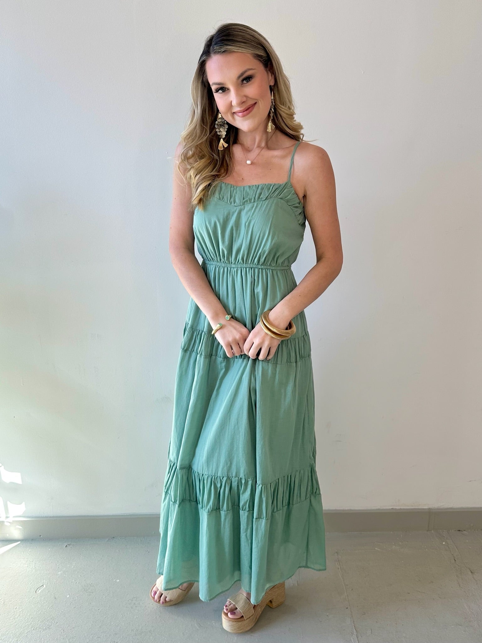 Cotton Voile Flowy Maxi Dress