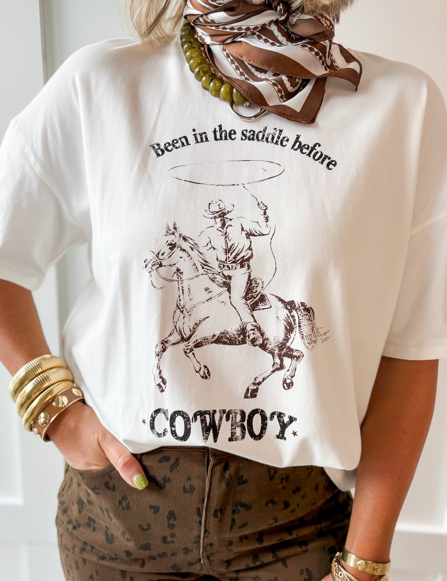 Cowboy Oversized Graphic Top