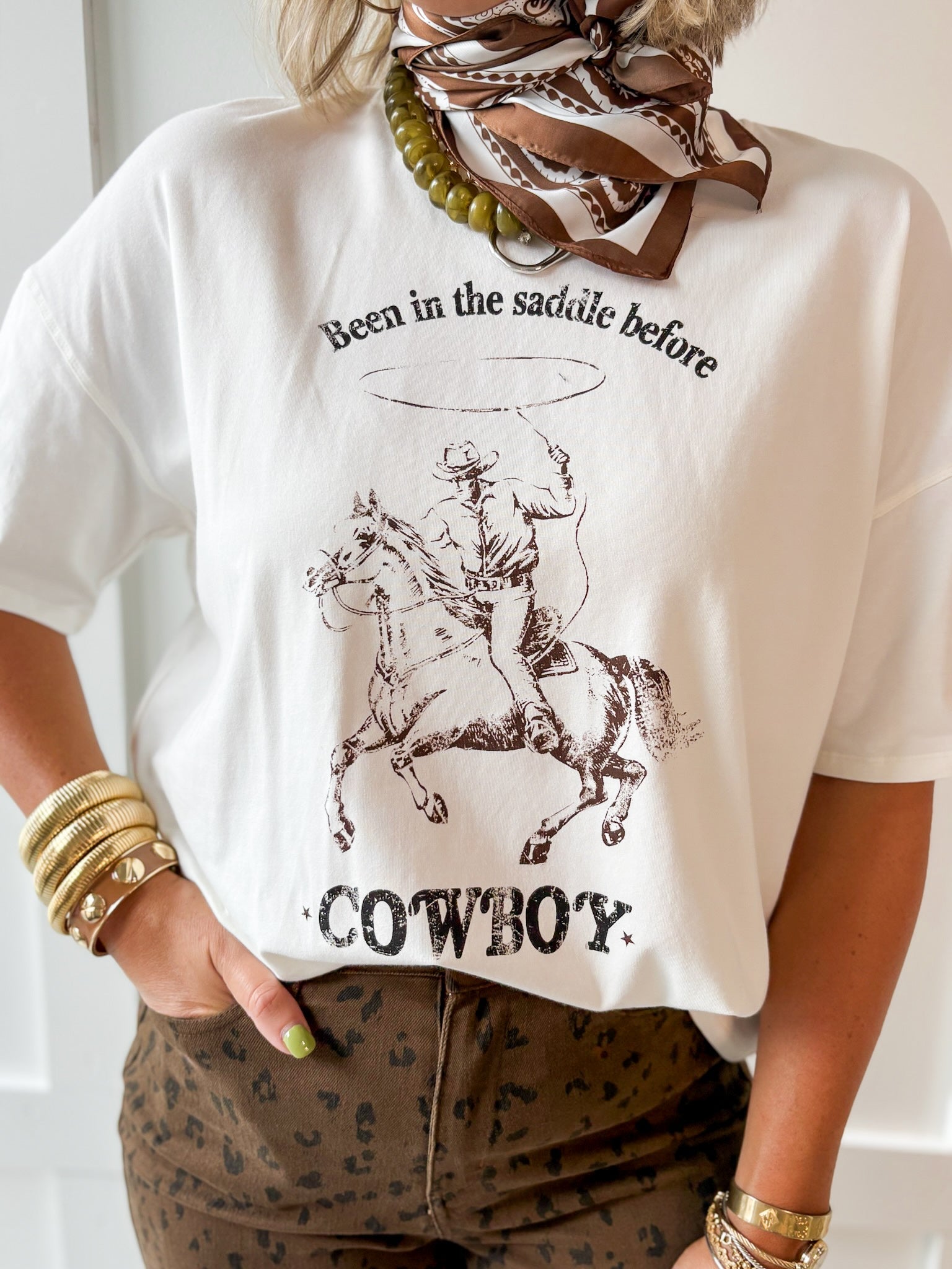 Cowboy Oversized Graphic Top