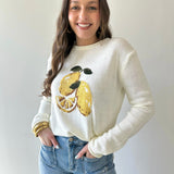 Cream Lemon Graphic Sweater