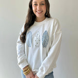 Crew Neck Boat Patchwork Sweatshirt