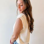 Crew Neck Knit Sweater Vest