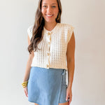 Crew Neck Knit Sweater Vest