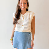 Crew Neck Knit Sweater Vest