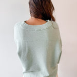 Crew Neck Oversized Sweater - Sage