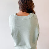 Crew Neck Oversized Sweater - Sage